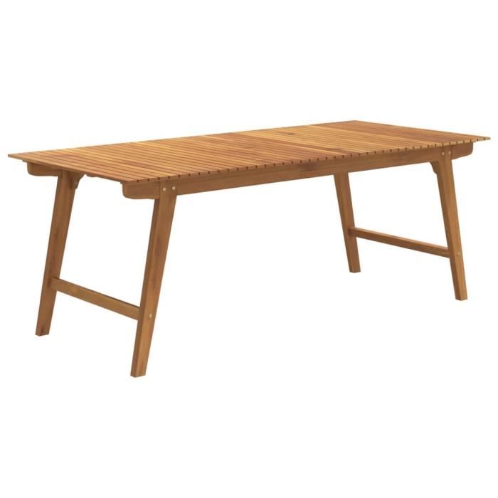 Table de jardin 200x90x75 cm Bois d'acacia solide-SALALIS-SP0364