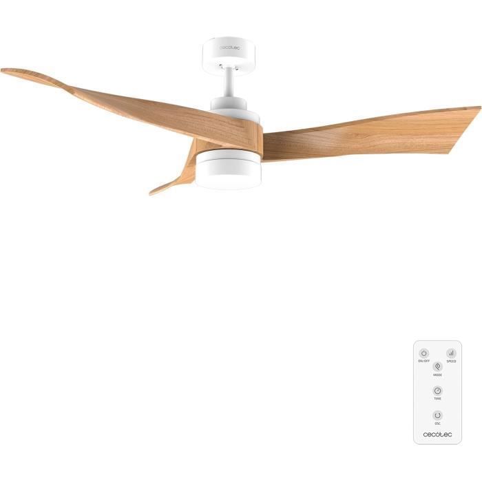 Ventilateur Plafond avec Lumiere,132 cm avec Lumière LED à Intensité Variable, Lames en ABS à