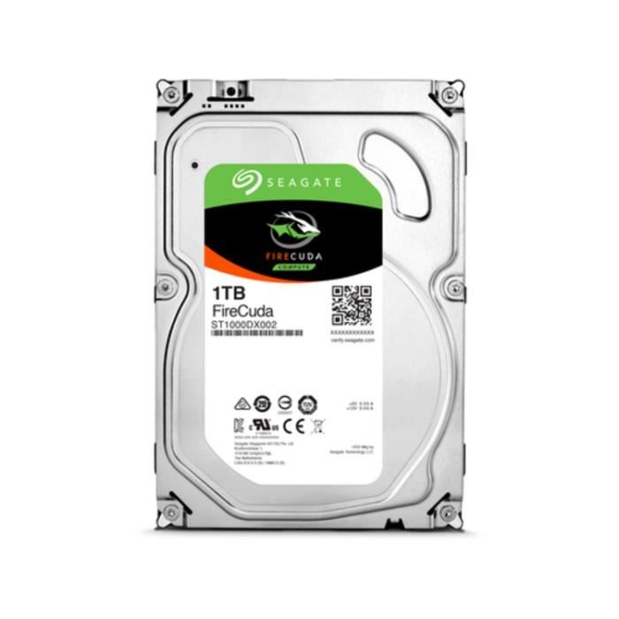 Seagate FireCuda ST1000DX002 Disque dur hybride 8 Go flash interne 3.5 SATA 6Gb/ mémoire tampon : 64 Mo - vue 2