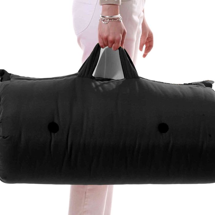 Matelas futon de voyage coton anthracite 70x190 - Anthracite - Garantie 5 ans - Terre de Nuit