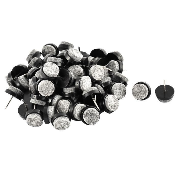 20 Coussinets / Clous En Plastique Pour Pieds De Meuble (table, Chaise) – Diamètre 22mm – Neufs
