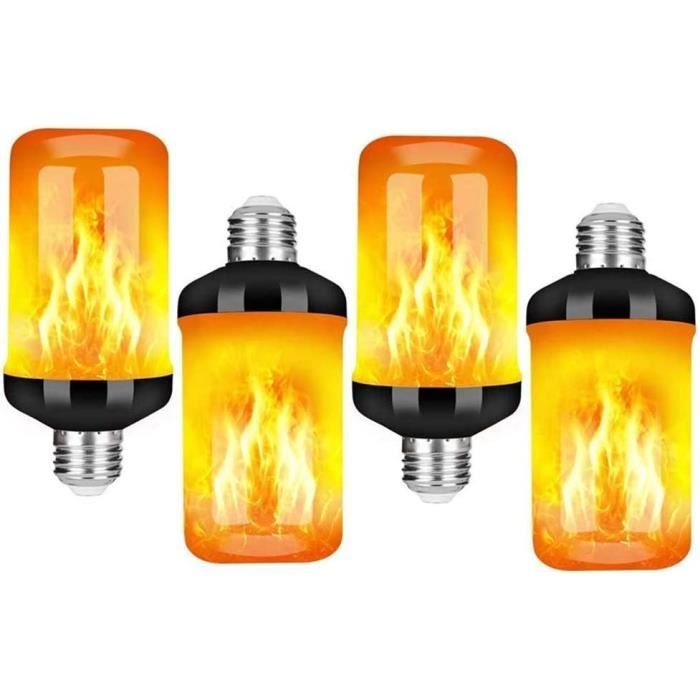 Ampoule de Flamme E27, LED Ampoule Effet Flamme avec 4 Modes d