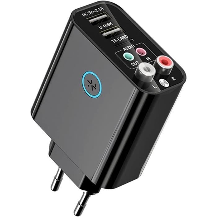 Adaptateur Bluetooth 5.4 Audio - Connexion AUX 3.5mm/RCA, NFC, Slot TF, Pour Enceintes/ampli
