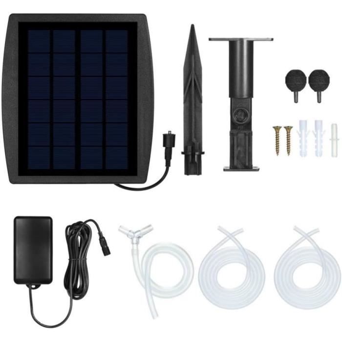 Pompe à Oxygène Solaire 9V 6W Pour Bassin à Poissons - Portable, Silencieuse Et Sans Entretien
