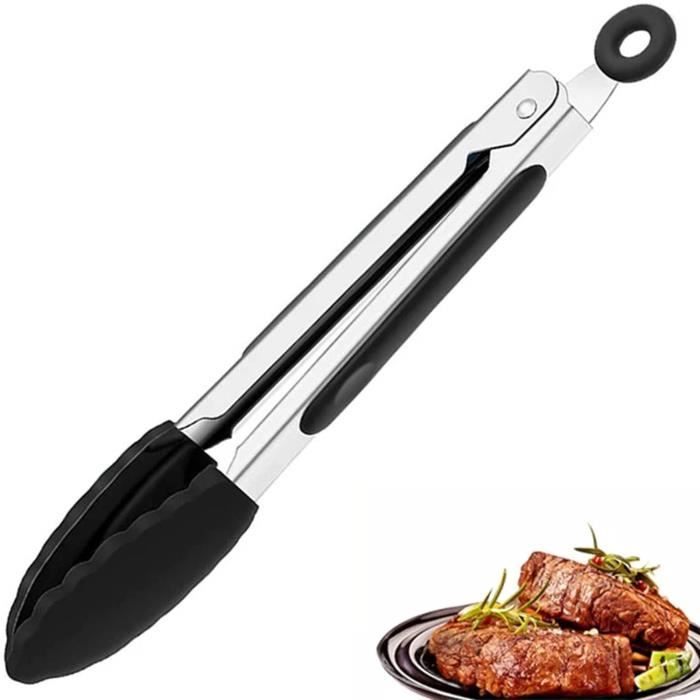 Pince Cuisine Silicone,Pinces de barbecue 3 pièces silicone Vert, Pince Cuisine Inox,pince de cuisine, pinces à pâtes sans Bpa, pinces de cuisson pinces de cuisine