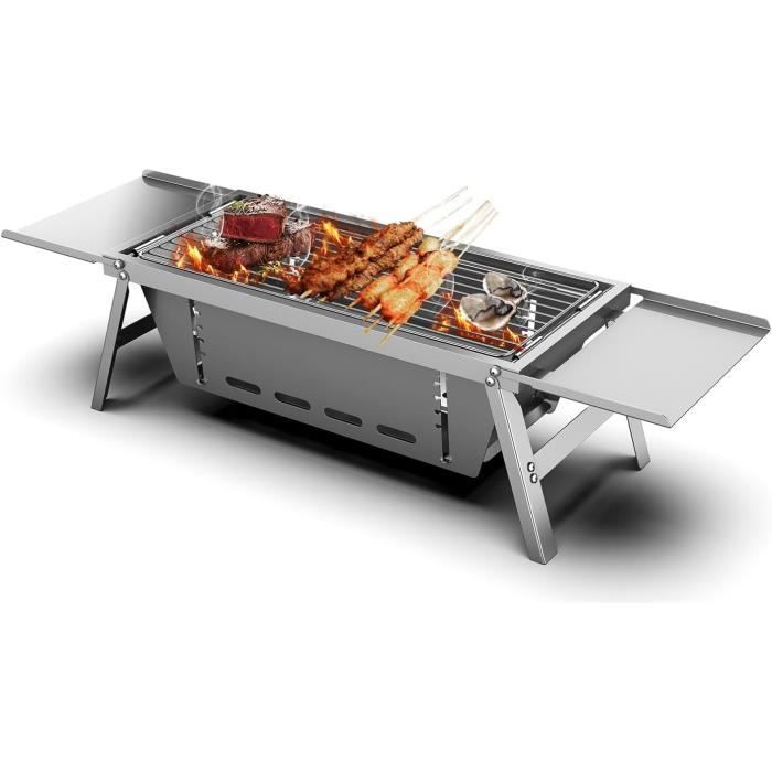 Mophorn Foyer de table, foyer en acier inoxydable de 6 po, portable