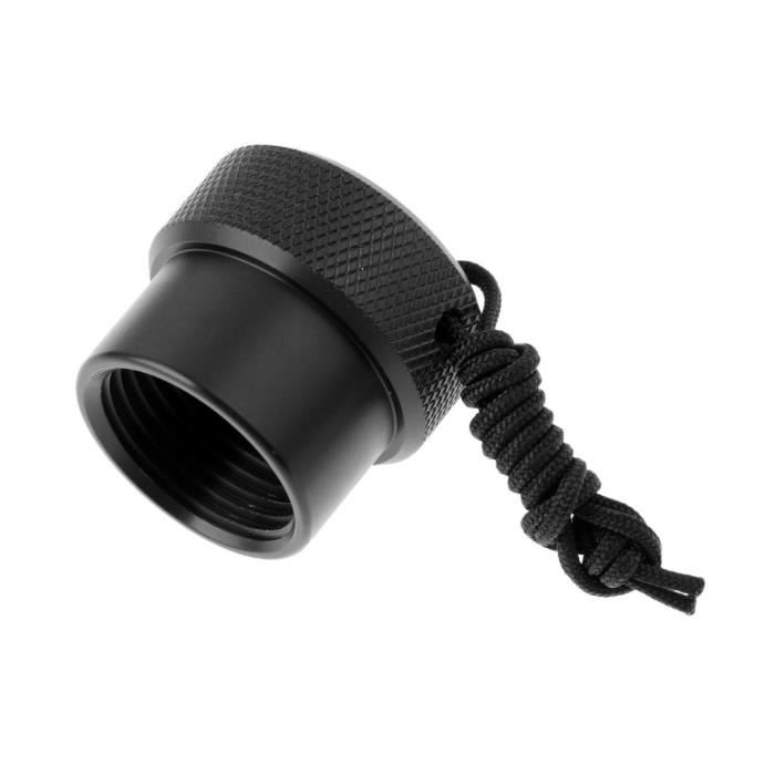 MagiDeal Capuchon De Poussière Pour Détendeur DIN – Compatible 200/300 Bar – Avec Longe Pivotante, Léger, ABS Noir