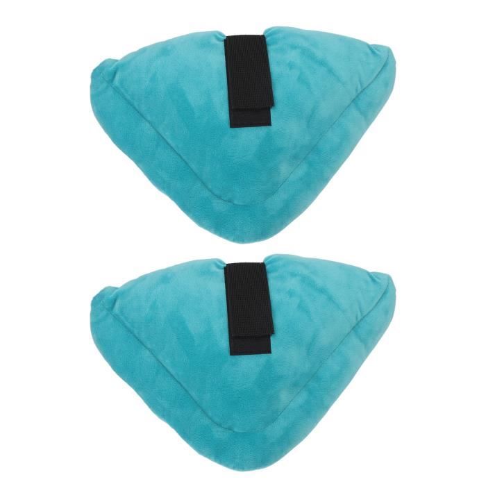 Coussin Gonflable Pour Pieds VGEBY - Repose-Pieds Confort Ultime Pour Avion, Bureau, Maison & Voyages - Gris + Bleu Moderne