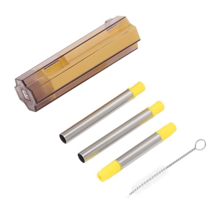 Ensemble De Pailles Télescopiques En Acier Inoxydable – Pailles Métalliques Pliables Portables Avec Brosse De Nettoyage – Pailles Réutilisables En Aluminium Coloré Pour Boissons Du 1,57 € | DHgate