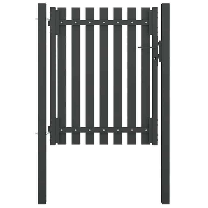 vidaXL Portail clôture jardin Acier 1x1 5