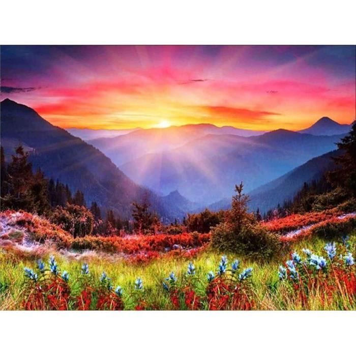 peinture paysage montagne