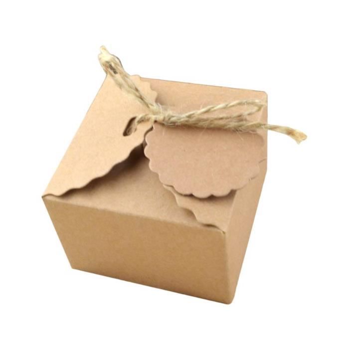 Kraft Bonbons Boîtes Kraft Papier Bonbons Wraping Papier Cadeau Contenants à Bonbons 