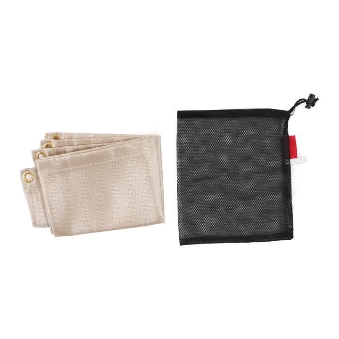 Nizirioo 2PCS Tapis Ignifuge Barbecue – 45x45 Cm + 25x25 Cm, Feutre Carbone Coupe-Feu, Protection Sol Camping Pelouse