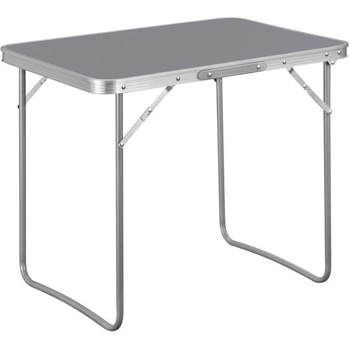 Table De Camping Pliable WOLTU – Légère 2,5 Kg, 2 Porte-gobelets, Sac Transport – 63x56x43 Cm, Charge 30 Kg