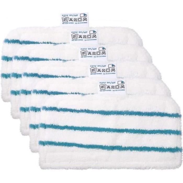 Turbo Microfiber Lot De 4 Housses De Rechange En Microfibre Pour 46 Serpillères Et Balais Pulvérisateurs - Tampons De Nettoyage Pour Parquet, Stratifié, Carrelage - Lavable Et Durable