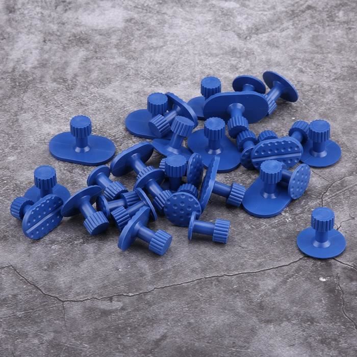 Kit Outils Débosselage Voiture Sans Peinture - 6 Onglets Colle Bleue + Supports Nylon