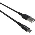 GREEN_E Cable micro USB avec attache - 1,2 m - Noir-1