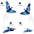 Applique A Coudre - Limics24 - Lot 4 Patchs Stickers Vetement Thermocollant Phoenix Oiseau Broderie Style Chinois-1