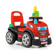 Trotteur 3-en-1 Rouge - Moltoshop - Pour Enfant de 12 Mois et Plus - Jeu de Blocs Inclus-1