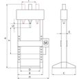Presse hydraulique d'atelier manuelle 20 t MW-Tools CAT520-1