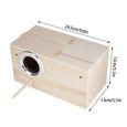 boîte d'élevage de perroquet Accessoires de cage de cage de nid d'oiseau en bois de qualité pour perroquet (ouverture à tout neuf-1