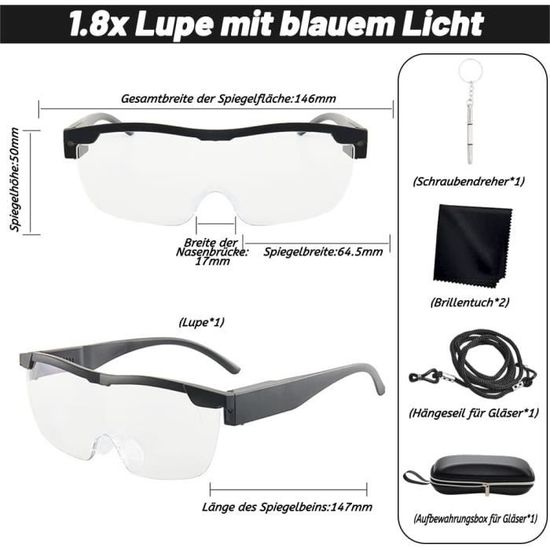 Lunettes loupe avec lumière discount intégrée