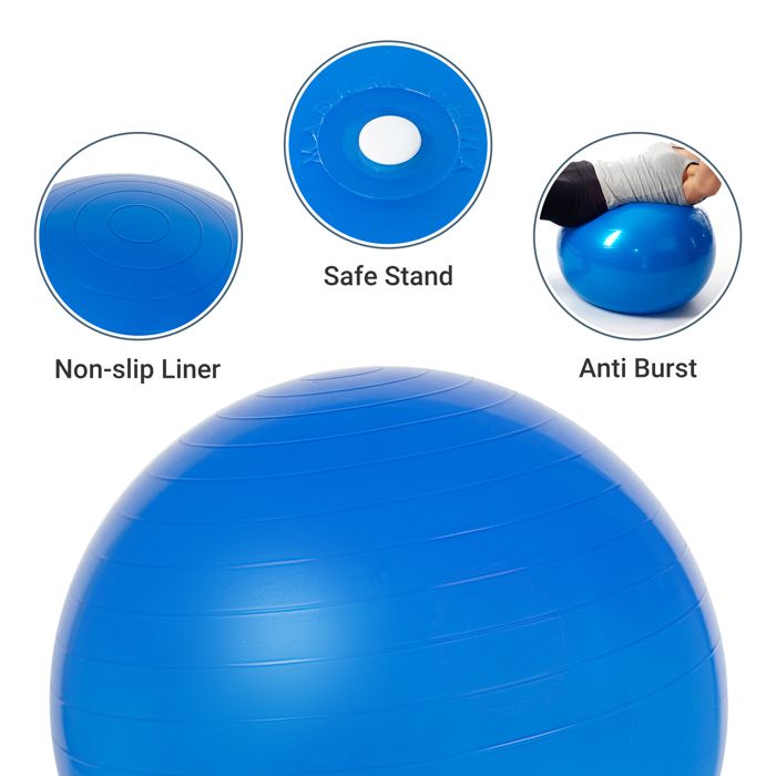 Housse Pour Ballon De Gym/swiss Ball 65cm - Avec Poignée Et Sangles Antidérapantes - Tissu Respirant Et Lavable