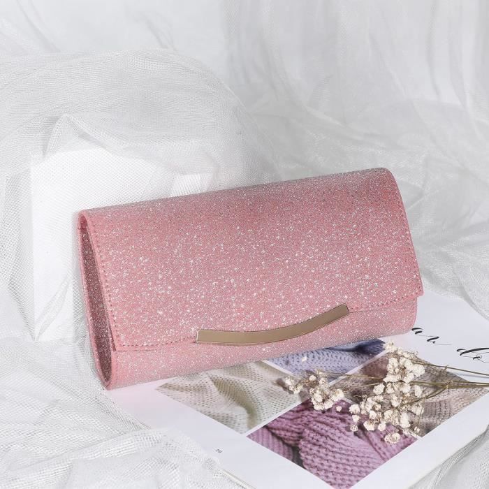 Pochette de soirée rose discount