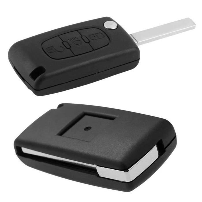 Coque Clé Compatible Peugeot 207 307 308 407 408 3008 5008 Citroën C2 C3 C4 C5 C6 C8 - 2 Boutons + Lame Hu83 - 7