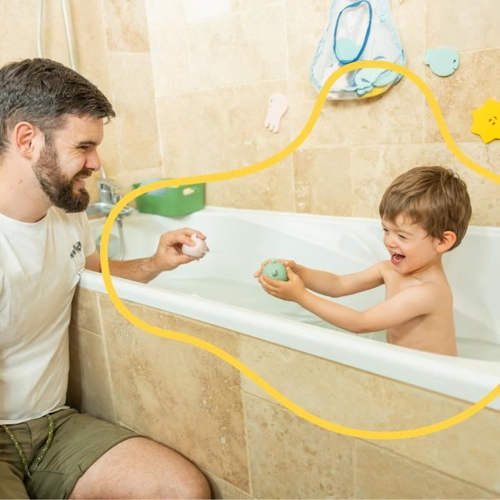 Jouet de bain Animaux aspergeurs en silicone - Ulysse - Rêve de Lutin