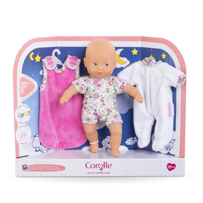 Mon Premier Poupon COROLLE Mini Calin Bonne Nuit Jardin en Fleurs 20 cm 2 accessoires senteur de vanille des 18 mois Cdiscount Jeux Jouets
