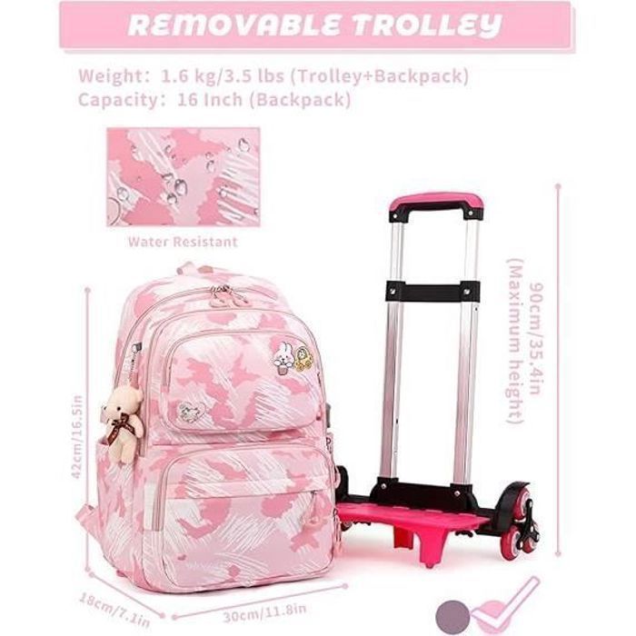 Tanou Cartable Ã Roulettes GarÃ§on Primaire Sac A Dos A Roulette