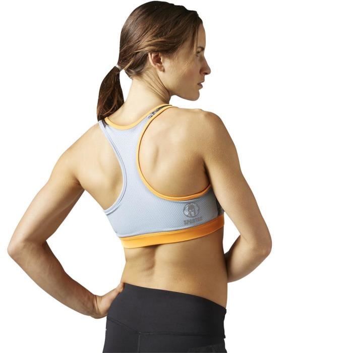 Vetements femme Sous vetements Reebok Spartan Race Short Bra Gris Cdiscount Sport