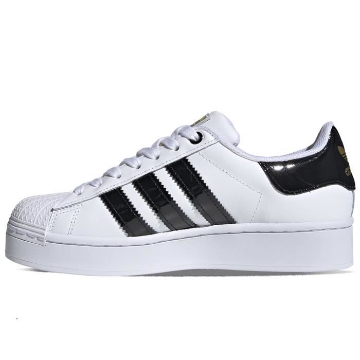 Basket adidas superstar blanche et noir on sale