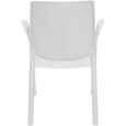 Chaises empilables de jardin - DMORA - Blanc - Design - Polypropylène - Fabriqué en Italie-2