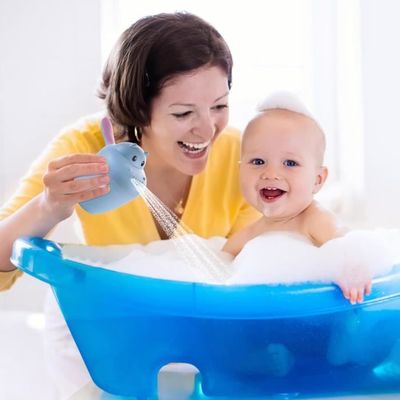 Tasse Rince-Tête Bébé Katutude - Arrosoir Bain Enfant Mignon Chat, Protection Yeux Shampooing