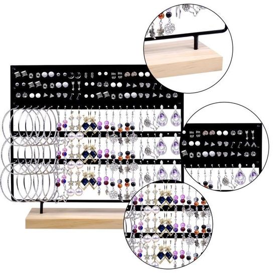 FINGERINSPIRE Lot De 3 Présentoirs De Boucles D'oreilles En Métal