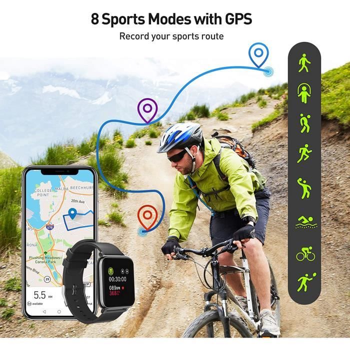 Montres Connect es Montre Intelligente avec Moniteur de Fr quence