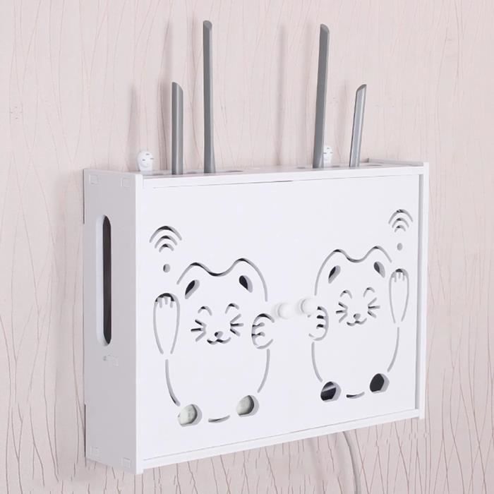 Routeur WiFi Boîte de Rangement Étagères Flottantes Meuble TV Rack Top Rack Mural Multicouche Rangement Rangement Étagère ,Blanc - Maison Routeur WiFi Boîte de Rangement Étagères Flottantes Meuble TV Rack Top Rack Mural Multicouche Rangement Rangement Étagère ,Blanc - Maison