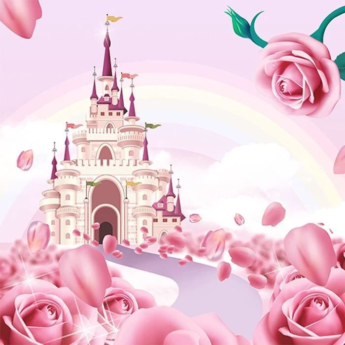 Papier peint chambre de fille fée, aquarelle florale, décoration murale autocollant, déco murale - France