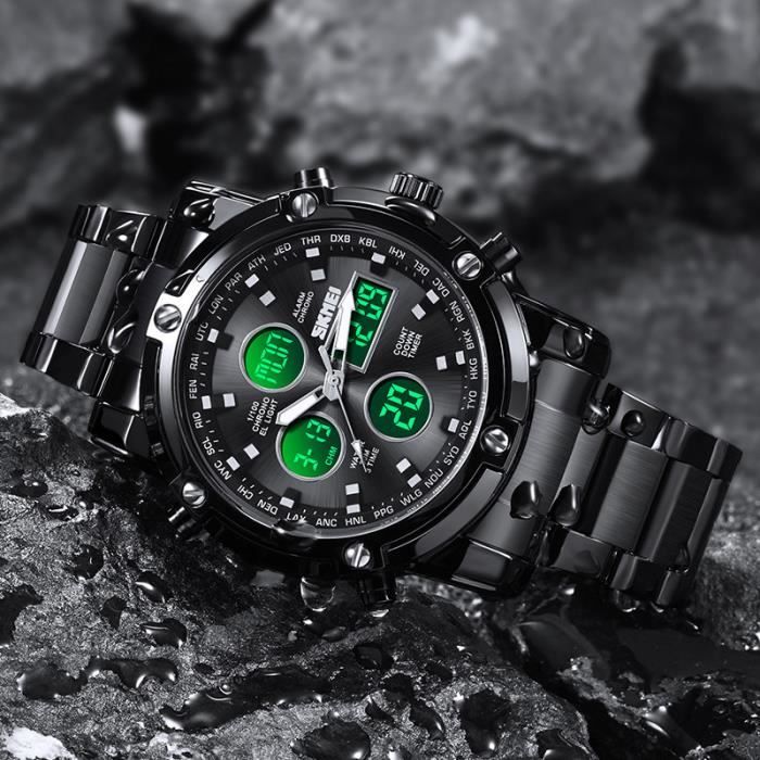 Montre Sport Numérique Pour Homme - Résistante Aux Chocs, Facile à Lire, Parfaite Pour Le Quotidien Et Le Sport