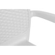 Chaises empilables de jardin - DMORA - Blanc - Design - Polypropylène - Fabriqué en Italie-3