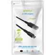 GREEN_E Cable micro USB avec attache - 1,2 m - Noir-3