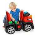 Trotteur 3-en-1 Rouge - Moltoshop - Pour Enfant de 12 Mois et Plus - Jeu de Blocs Inclus-3