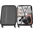 TECTAKE Set de valises rigides Cleo 4 pièces avec pèse-valise - noir-3
