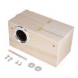 boîte d'élevage de perroquet Accessoires de cage de cage de nid d'oiseau en bois de qualité pour perroquet (ouverture à tout neuf-3