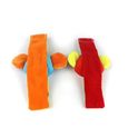 2 paires bébé peluche poignet hochets mains pieds trouveurs jouets de développement (singe éléphant)   HOCHET-3