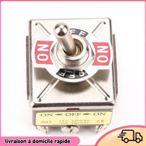 Hyfive Mini interrupteur à bascule 12 V en métal marche/arrêt pour Hyfive Mini interrupteur à bascule 12 V en métal marche/arrêt pour