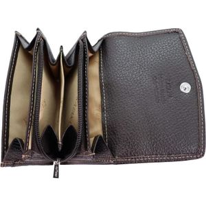 Porte-monnaie vintage en cuir pour femme - Fabriqué à la main - Mini portefeuille, noir foncé, 10x5x7.5cm Porte-monnaie vintage en cuir pour femme - Fabriqué à la main - Mini portefeuille, noir foncé, 10x5x7.5cm