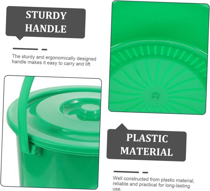 Lot De 2 Poubelles à Compost Belle Vous - 4L Et 2,3L Pour Cuisine, Plastique Sans BPA Avec Couvercle Hermétique